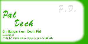 pal dech business card